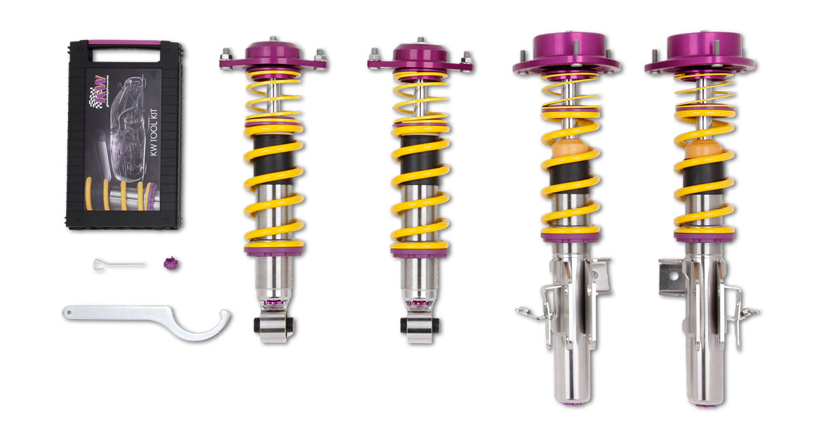 Our four popular KW coilover kits give the Toyota GR86 even more driving comfort and dynamic. Moreover, our KW Clubsport series is specially made for motorsport usage