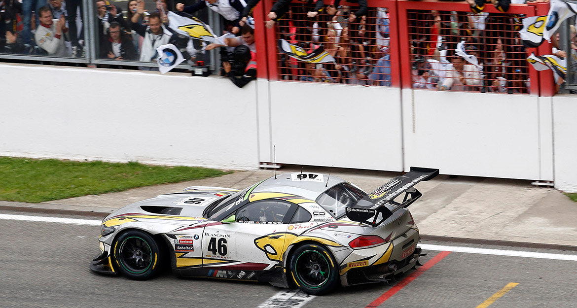 During it’s farewell season in 2015, the BMW Z4 GT3 with driver trio Nick Catsburg, Lucas Luhr and Markus Palttala from the BMW Sports Trophy Team Marc VDS bid the platform farewell with an overall victory at the 24h race Spa-Francorchamps.